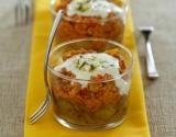 Verrine d'aubergines en moussaka