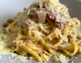 Carbonara d'agneau au parmesan