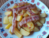 Pomme de terre et lardons poêlés