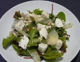 Salade chèvre poires mesclun