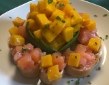 Tartare de saumon et mangue