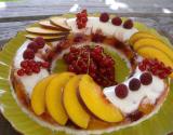 Savarin à la panacotta et gelée de fruit