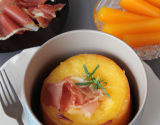 Cocotte de patate douce, coppa et mimolette