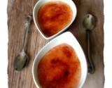 Crème brûlée à l'orange sanguine, sans œuf et sans gluten