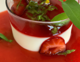 Panna cotta fraise/ basilic