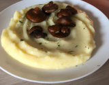 Purée de patates douces et champignons