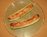 Courgettes gratinées aux saucisses