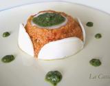 Millefeuilles de couscous et Galbanino au parfum de pesto