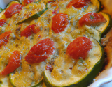 Courgettes et tomates en gratin