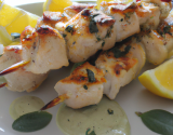 Brochettes de poulet au citron