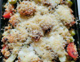 Crumble aux légumes croquants et mozzarella