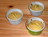 Petits flans d'asperges vertes