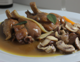 Lapin au cidre et aux champignons