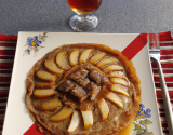 Rosace de boudin ardennais sur crêpe aux pommes et cidre, sirop de Liège