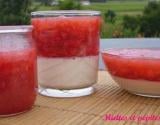 Panacotta à la rose et rafraîchissant de fraise