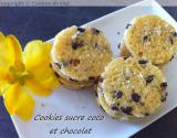 Cookies sucre coco et chocolat