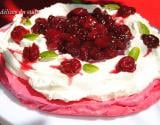 Pavlova très girly aux cerises