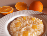 Riz au lait, orange et sablé breton