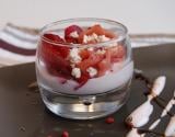 Verrine de Carpaccio de Bœuf et betterave feta et vinaigre de framboise