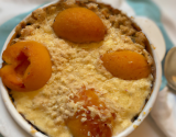 Crumble d'abricot à la crème pâtissière