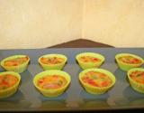 Minis muffins lardons aux trois poivrons