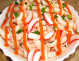 Rafraîchi de pâtes au surimi, sauce cocktail