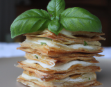 Mille-feuille au croustillant de basilic