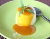 Panna cotta vanille, coulis mangue