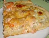 Pizza saumon et crevettes