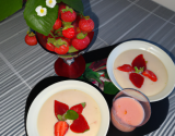 Crème catalane aux fraises