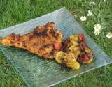 Escalopes de dinde panées au curry cuites à la plancha