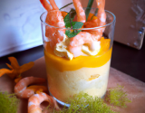 Verrine mimosa aux crevettes