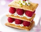 Le mille-feuilles de Petits Beurre aux framboises