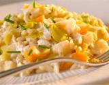 Risotto à l'églefin fumé et aux poireaux