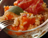 Risotto au potiron, sauge et coppa