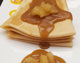 Crèpes aux poires sauce caramel