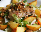 Salade de lapin aux pommes de terre et noisettes