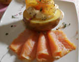 Pommes de terres au reblochon et au saumon