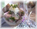 Verrine d'agneau au raifort et petits radis