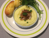 Parmentier à la brandade de morue et fondue de poireaux