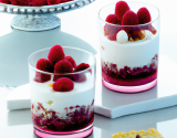 Verrines framboise nougat