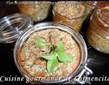 Flan de courgettes et champignons de paris au gorgonzola