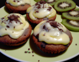 Muffin au chocolat blanc et kiwi curd