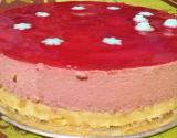 Gâteau à la mousse de fraise et son biscuit