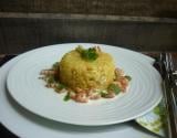 Risotto au curry, coco et crevettes grise