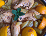 Tajine de poulet au gingembre et aux citrons confits