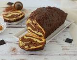 Cake marbré au glaçage rocher