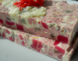 Terrine fraîche rouge et blanche