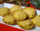 Mini quiche au fromage, poulet et champignons