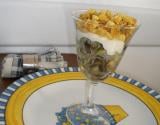 Crumble courgettes-aubergines et kiri en verrine